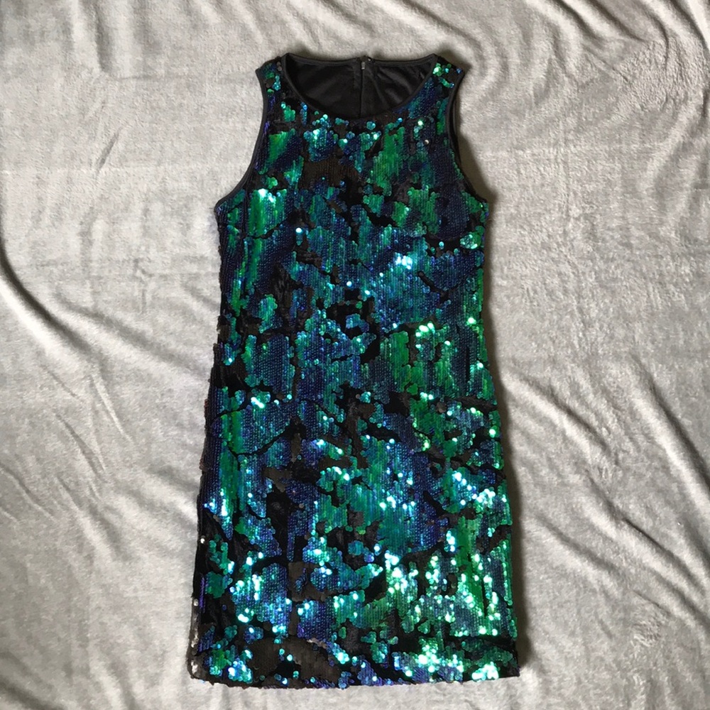 Sequined mini dress
